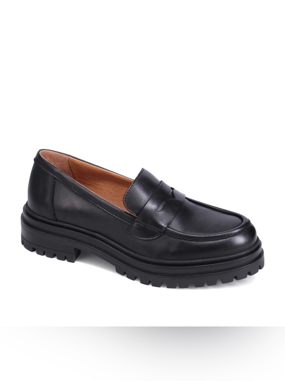 Miz Mooz Legend Women's Chunky Loafer Leather Black Size 40